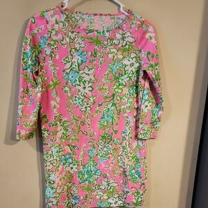 Lilly Pulitzer Pink and Green Floral Pattern